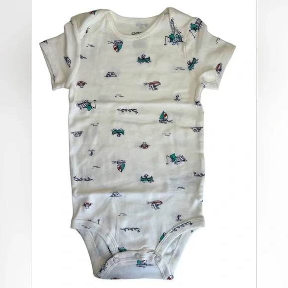 📌Carter's Soft Cotton 3-Piece BabyBoy Set (18 M) Pants-Short Sleeved-Sleeveless - Picture 4 of 8